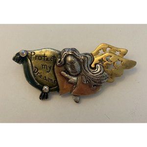 AJMC angel brooch pin "Protect My Dreams"